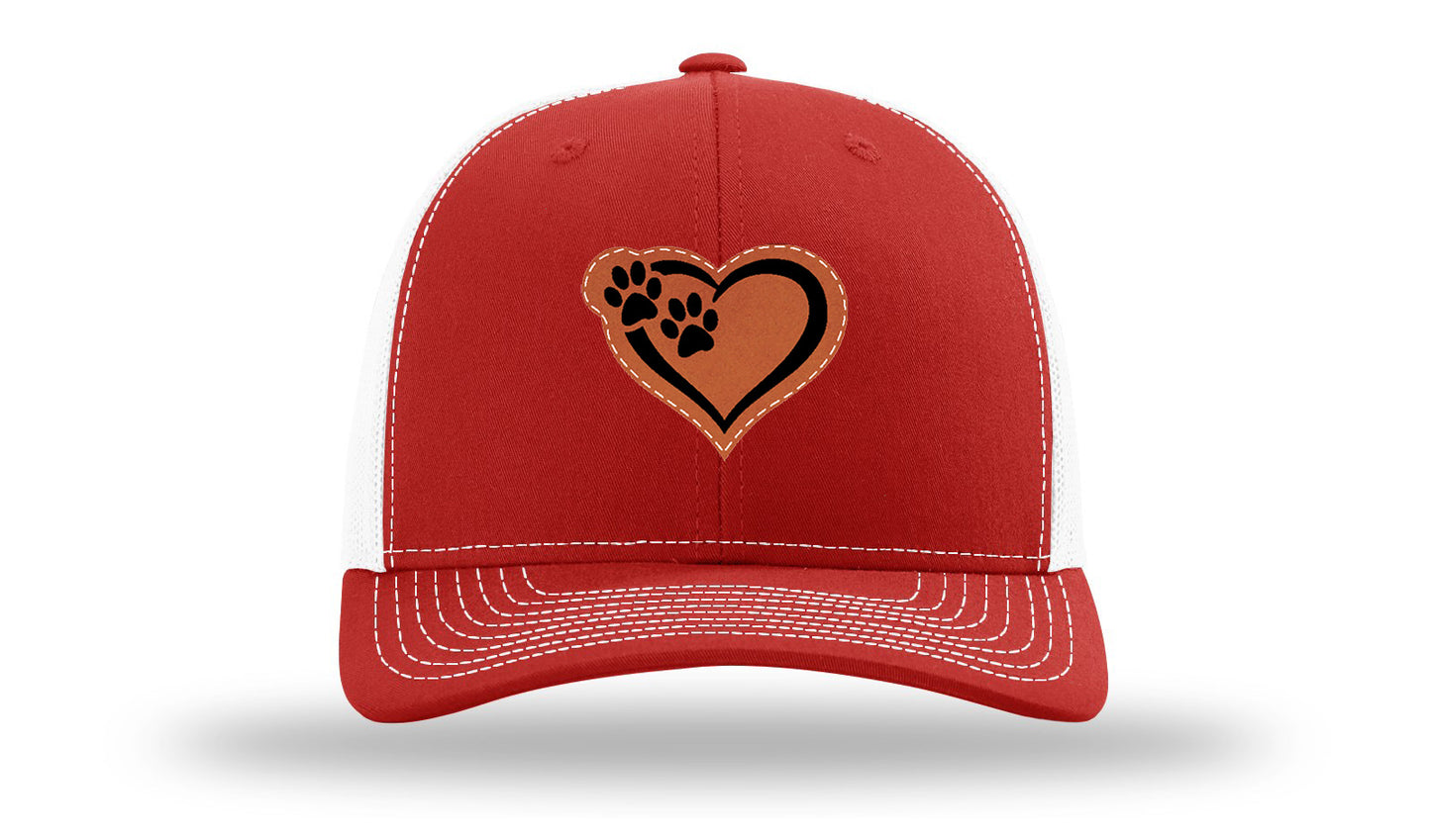 Puppy Love Leather Patch Richardson 112 Hat-Red / White