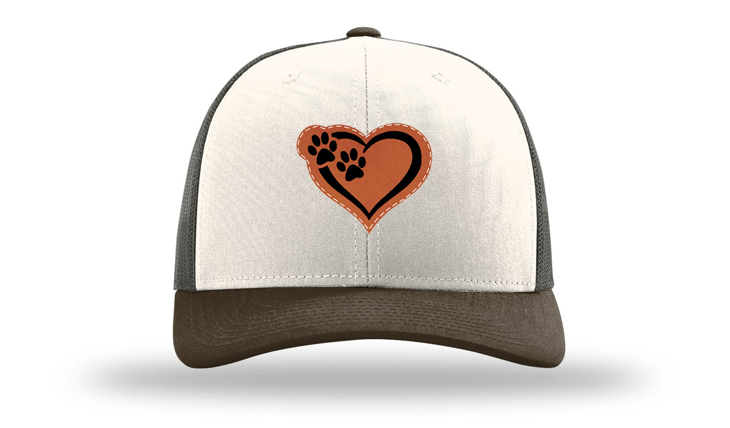 Puppy Love Leather Patch Richardson 112 Hat-Cream / Gray Brown / Brown