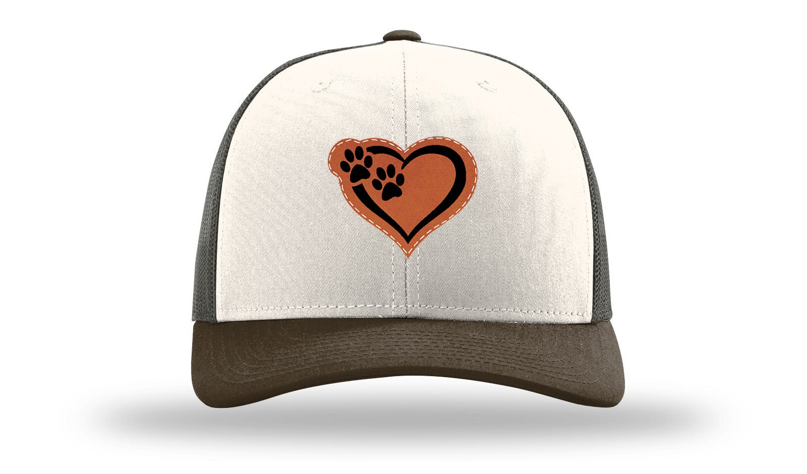 Puppy Love Leather Patch Richardson 112 Hat-Cream / Gray Brown / Brown