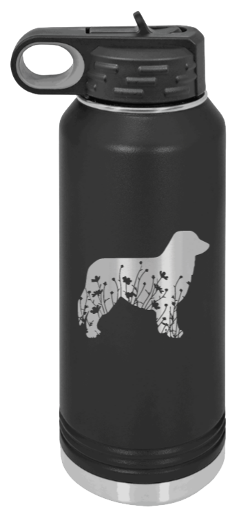 Aussie Flowers - 32oz Water Bottle Laser Engraved- Black