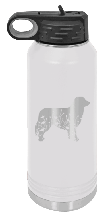 Aussie Flowers - 32oz Water Bottle Laser Engraved- White