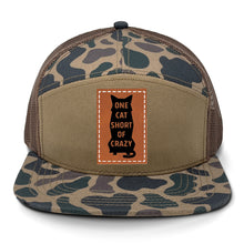 Load image into Gallery viewer, One Cat Short of Crazy Leather Patch LOST Hat Co.
