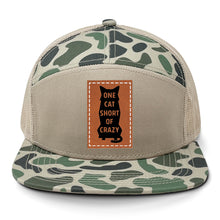 Load image into Gallery viewer, One Cat Short of Crazy Leather Patch LOST Hat Co.
