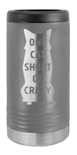 Load image into Gallery viewer, One Cat Short Of Crazy Laser Engraved Slim Can Insulated Koosie
