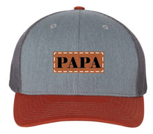 Load image into Gallery viewer, PAPA Leather Patch Hat
