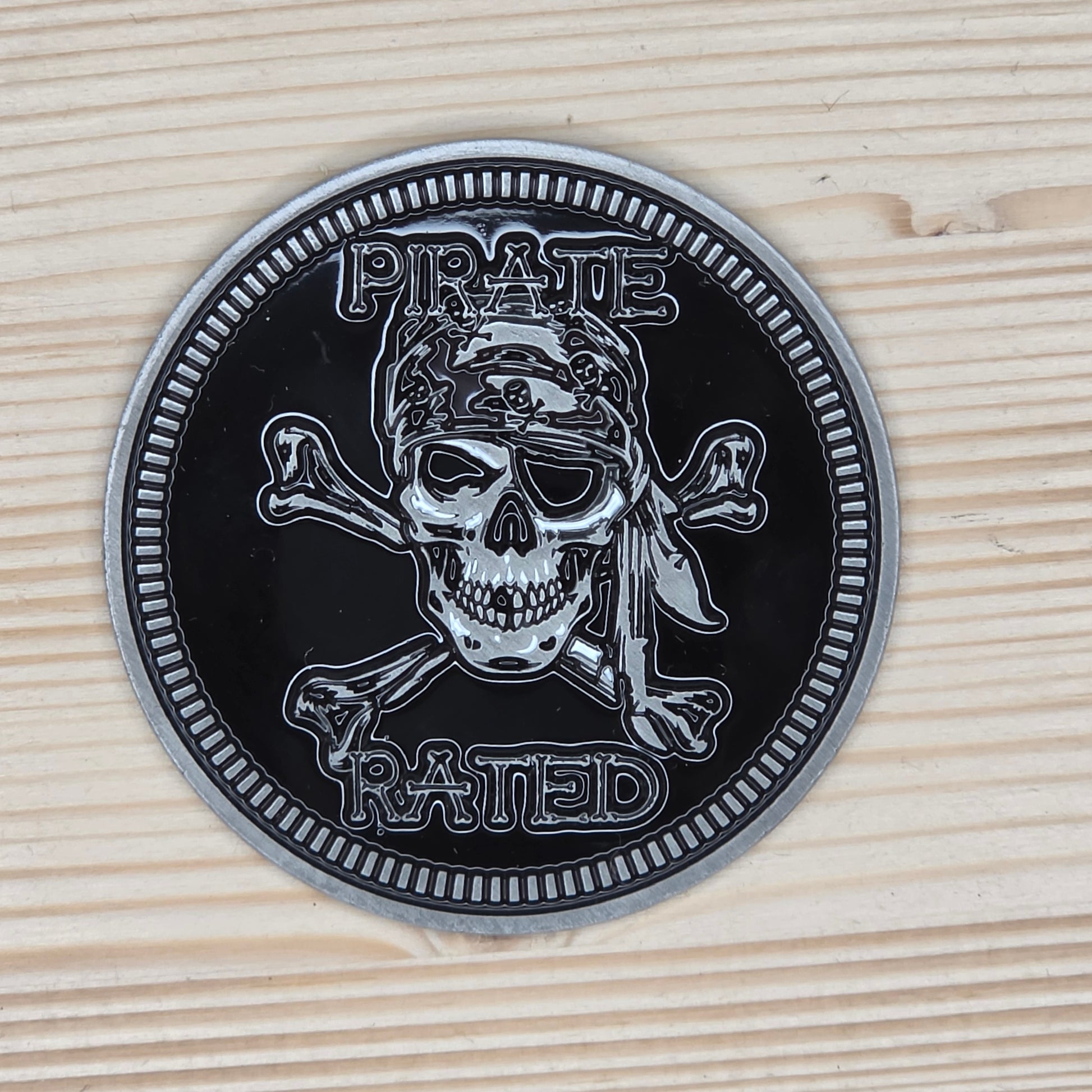 Pirate Rated Fender Badge Emblem-