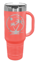 Load image into Gallery viewer, Palm Trees 2 40oz Handle Mug Laser Engraved
