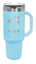 Load image into Gallery viewer, Palm Trees 3 40oz Handle Mug Laser Engraved
