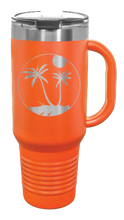 Load image into Gallery viewer, Palm Trees 3 40oz Handle Mug Laser Engraved
