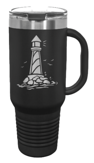 Lighthouse 40oz Handle Mug Laser Engraved