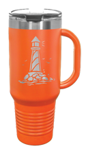 Load image into Gallery viewer, Lighthouse 40oz Handle Mug Laser Engraved
