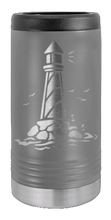 Load image into Gallery viewer, Lighthouse Laser Engraved Slim Can Insulated Koosie
