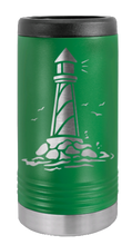 Load image into Gallery viewer, Lighthouse Laser Engraved Slim Can Insulated Koosie
