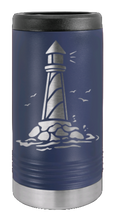 Load image into Gallery viewer, Lighthouse Laser Engraved Slim Can Insulated Koosie
