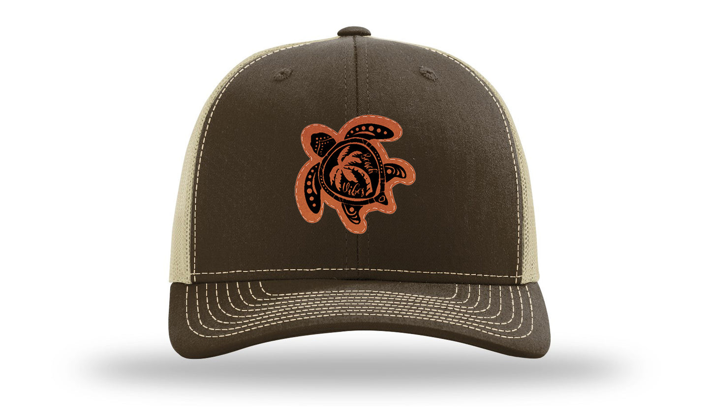 Turtle Leather Patch Richardson 112 Hat-Brown / Khaki