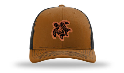 Turtle Leather Patch Richardson 112 Hat-Caramel / Black