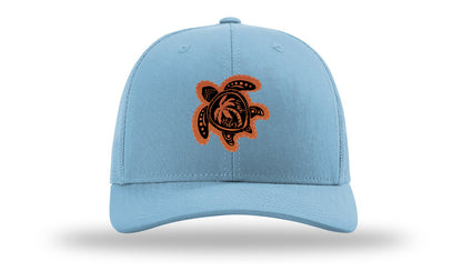 Turtle Leather Patch Richardson 112 Hat-Columbia Blue