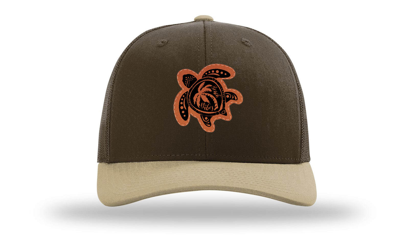Turtle Leather Patch Richardson 112 Hat-Brown / Khaki - CMB