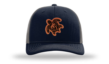 Turtle Leather Patch Richardson 112 Hat-Navy / Charcoal