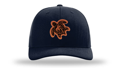 Turtle Leather Patch Richardson 112 Hat-Navy