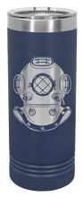 Load image into Gallery viewer, Dive Helmet Laser Engraved Skinny Tumbler (Etched)
