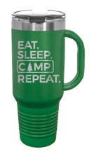 Load image into Gallery viewer, Eat Sleep Camp Repeat 40oz Handle Mug Laser Engraved

