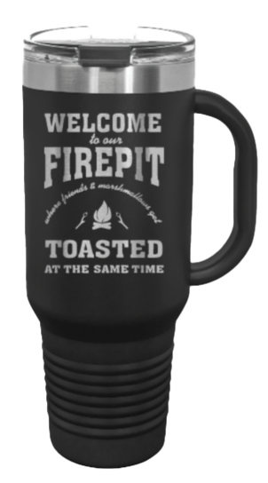 Welcome To Our Firepit 40oz Handle Mug Laser Engraved