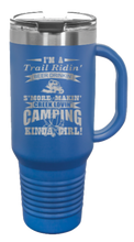 Load image into Gallery viewer, Trail Riding Camping Girl 40oz Handle Mug Laser Engraved
