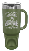 Load image into Gallery viewer, Trail Riding Camping Girl 40oz Handle Mug Laser Engraved
