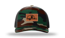 Load image into Gallery viewer, Camper Leather Patch Richardson 112PFP Camo Hat
