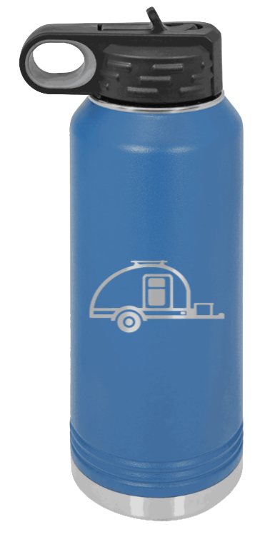 Camper - 32oz Water Bottle Laser Engraved- Royal Blue