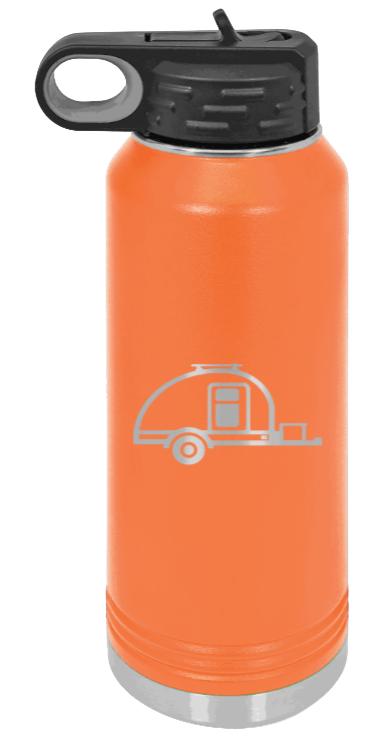Camper - 32oz Water Bottle Laser Engraved- Orange