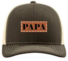 Load image into Gallery viewer, PAPA Leather Patch Hat
