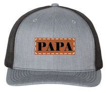 Load image into Gallery viewer, PAPA Leather Patch Hat
