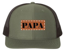 Load image into Gallery viewer, PAPA Leather Patch Hat
