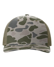 Load image into Gallery viewer, Unvaxxed and Over Taxed Leather Patch Richarson 112 Duck Camo Hat
