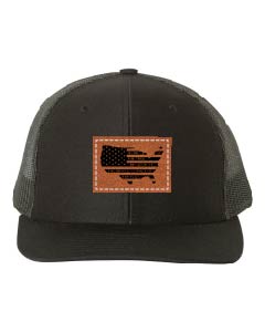 Home Of The Free Flag Leather Patch Richardson 112 Hat