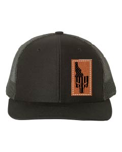 Idaho Punisher Flag Leather Patch Richardson 112 Hat