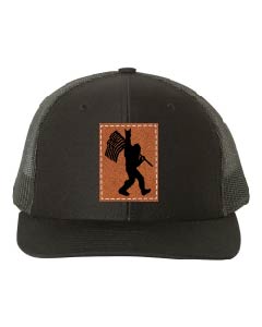 Squatch Flag Leather Patch Richardson 112 Hat