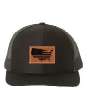 Load image into Gallery viewer, USA Cutout Leather Patch Richardson 112 Hat
