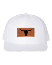 Load image into Gallery viewer, Cow Skull Leather Patch Richardson 112 Hat
