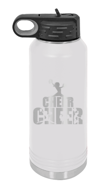 Cheerleader - 32oz Water Bottle Laser Engraved- White