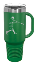 Load image into Gallery viewer, Baseball Player 40oz Handle Mug Laser Engraved
