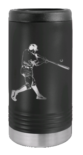 Baseball Player Laser Engraved Slim Can Insulated Koosie