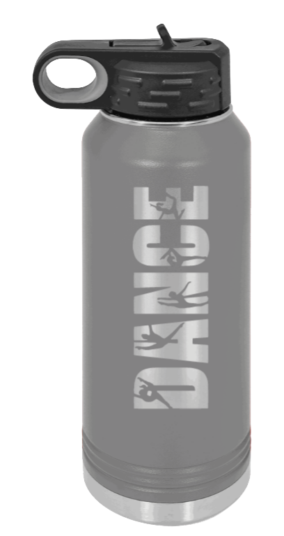 Dance - 32oz Water Bottle Laser Engraved- Dark Grey