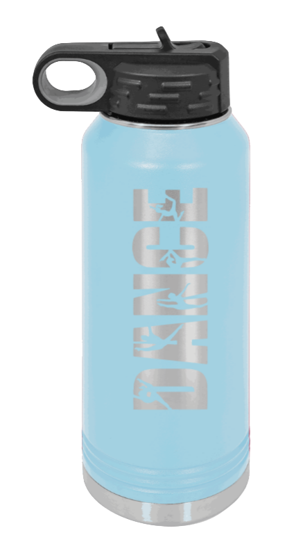 Dance - 32oz Water Bottle Laser Engraved- Light Blue