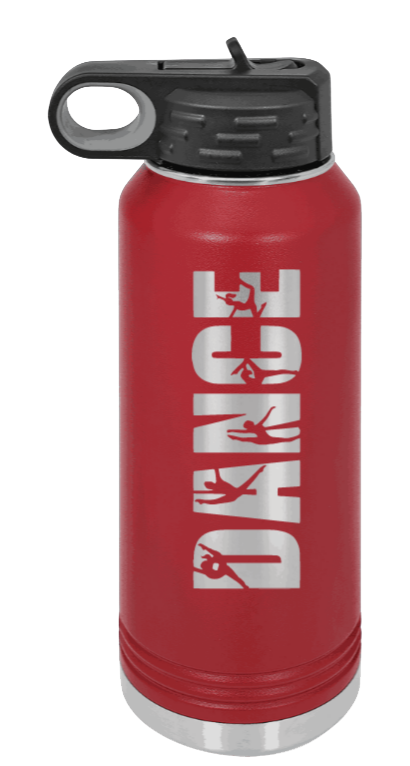 Dance - 32oz Water Bottle Laser Engraved- Maroon
