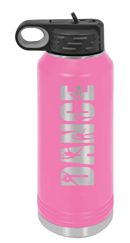 Dance - 32oz Water Bottle Laser Engraved- Pink