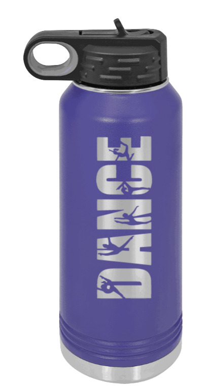Dance - 32oz Water Bottle Laser Engraved- Purple