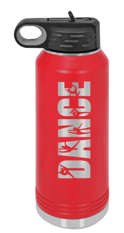 Dance - 32oz Water Bottle Laser Engraved- Red